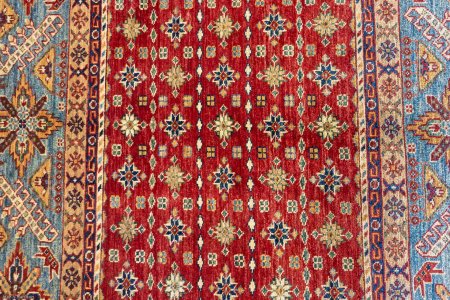 Hand-Knotted Kashgari Rug From Afghanistan