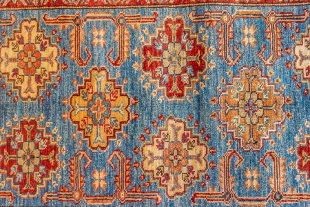 Hand-Knotted Kazak Runner From Afghanistan