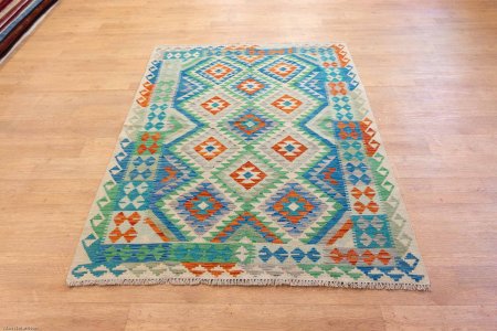 Hand-Made Mazar Kilim From Afghanistan