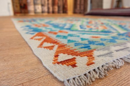 Hand-Made Mazar Kilim From Afghanistan