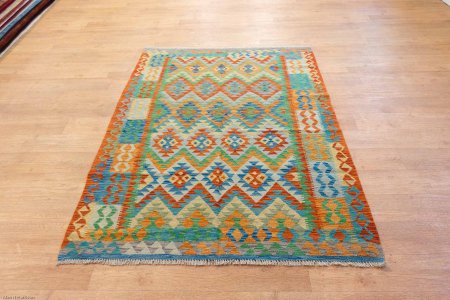 Hand-Made Mazar Kilim From Afghanistan