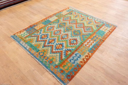 Hand-Made Mazar Kilim From Afghanistan