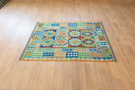 Hand-Made Mazar Kilim From Afghanistan