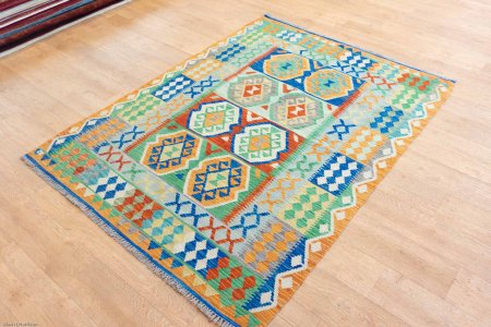 Hand-Made Mazar Kilim From Afghanistan