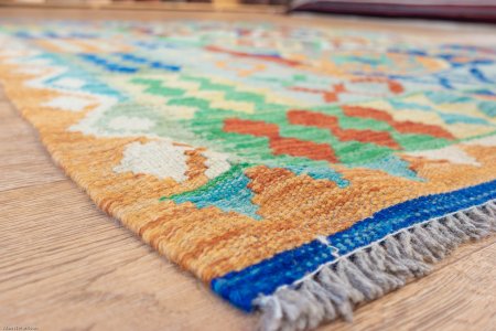 Hand-Made Mazar Kilim From Afghanistan