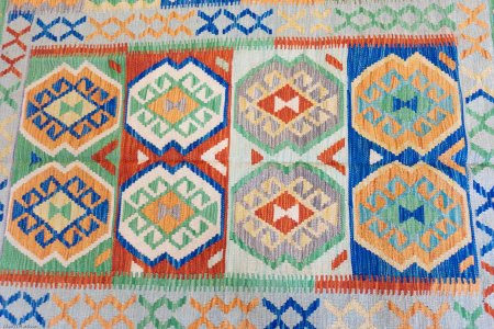 Hand-Made Mazar Kilim From Afghanistan