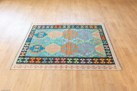 Hand-Made Mazar Kilim From Afghanistan