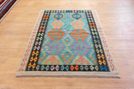 Hand-Made Mazar Kilim From Afghanistan
