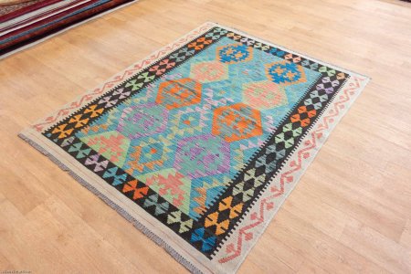 Hand-Made Mazar Kilim From Afghanistan