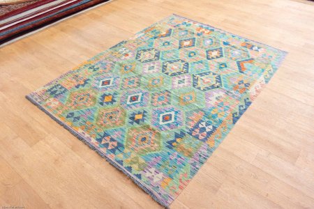 Hand-Made Mazar Kilim From Afghanistan