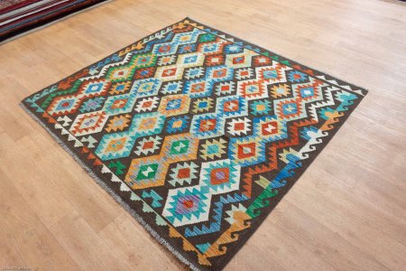 Hand-Made Mazar Kilim From Afghanistan