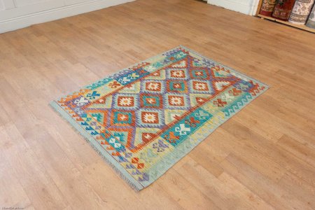Hand-Made Mazar Kilim From Afghanistan
