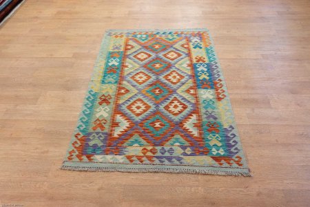 Hand-Made Mazar Kilim From Afghanistan