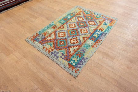 Hand-Made Mazar Kilim From Afghanistan