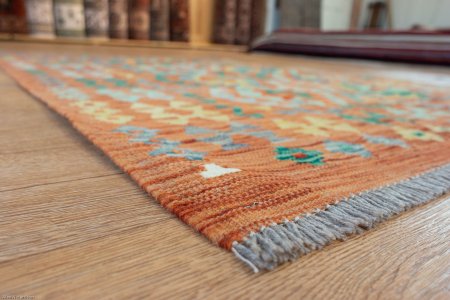 Hand-Made Mazar Kilim From Afghanistan