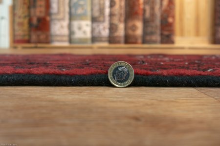 Hand-Knotted Aqcha Runner From Afghanistan