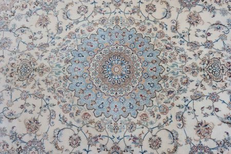 Hand-Knotted Nain Rug From Iran (Persian)