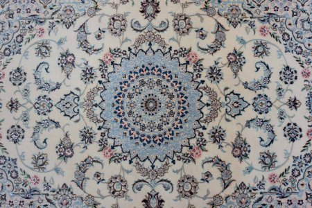 Hand-Knotted Nain Rug From Iran (Persian)