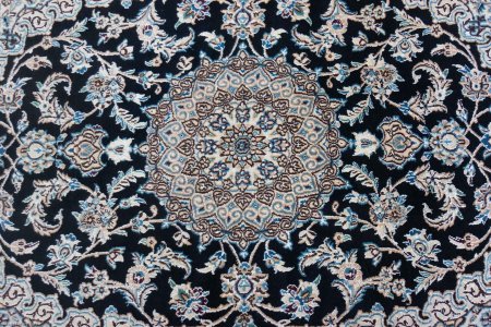 Hand-Knotted Nain Rug From Iran (Persian)