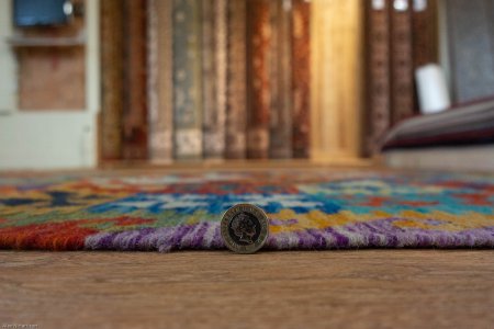 Hand-Knotted Mazar Kilim From Afghanistan