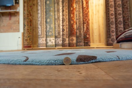 Hand-Knotted Tinchuli Rug From Nepal