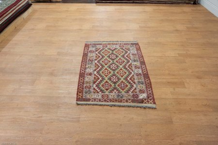 Hand-Made Mazar Kilim From Afghanistan