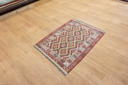 Hand-Made Mazar Kilim From Afghanistan