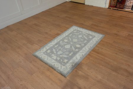 Hand-Knotted Ziegler Rug From Afghanistan
