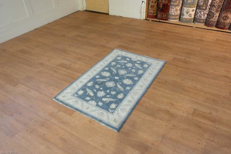 Hand-Knotted Ziegler Rug From Afghanistan