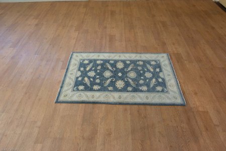 Hand-Knotted Ziegler Rug From Afghanistan