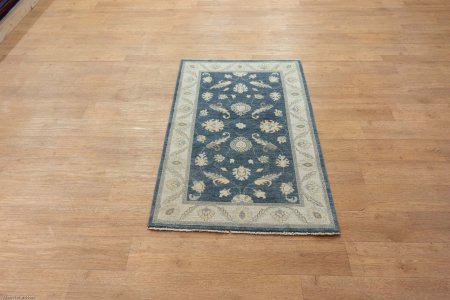 Hand-Knotted Ziegler Rug From Afghanistan