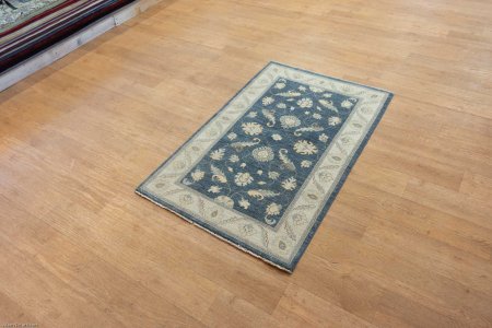 Hand-Knotted Ziegler Rug From Afghanistan