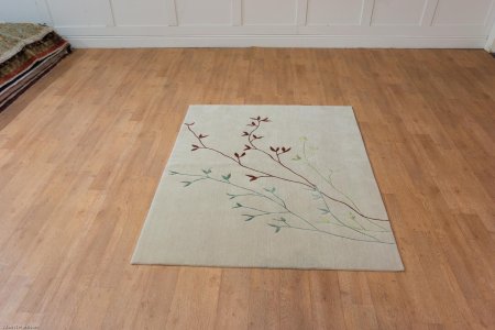 Hand-Knotted Tinchuli Rug From Nepal