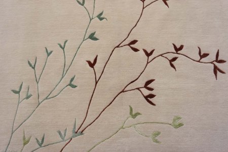 Hand-Knotted Tinchuli Rug From Nepal