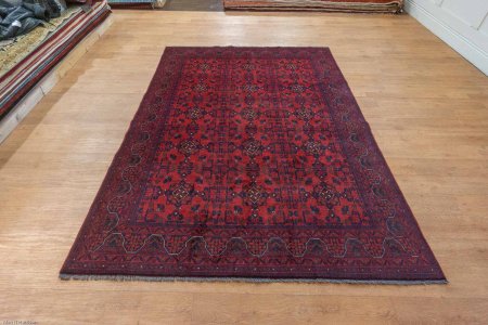 Hand-Knotted Khan Mahomadi Rug From Afghanistan