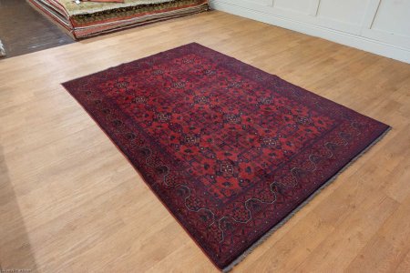 Hand-Knotted Khan Mahomadi Rug From Afghanistan