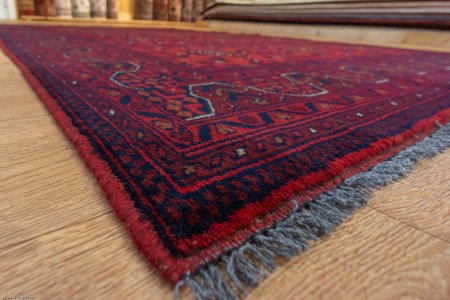 Hand-Knotted Khan Mahomadi Rug From Afghanistan