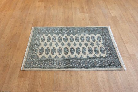 Hand-Knotted Bokhara Rug From Pakistan