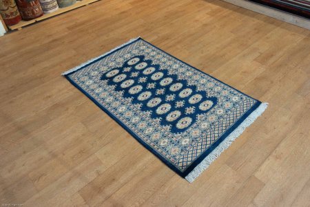 Hand-Knotted Bokhara Rug From Pakistan