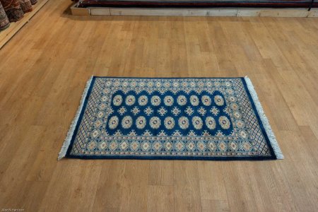 Hand-Knotted Bokhara Rug From Pakistan