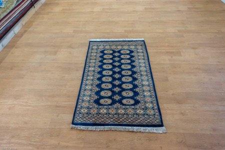 Hand-Knotted Bokhara Rug From Pakistan