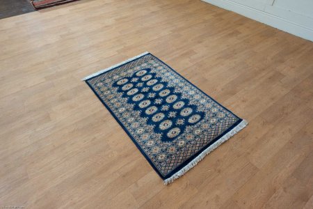 Hand-Knotted Bokhara Rug From Pakistan