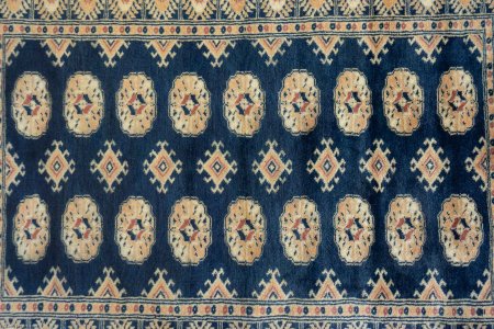 Hand-Knotted Bokhara Rug From Pakistan