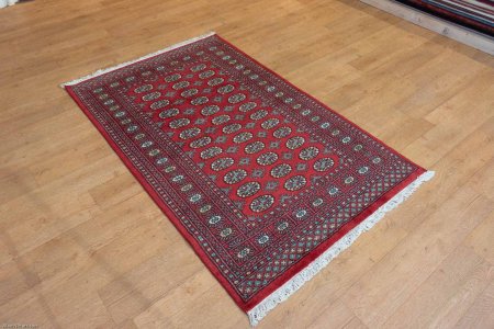 Hand-Knotted Bokhara Rug From Pakistan