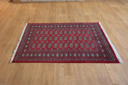 Hand-Knotted Bokhara Rug From Pakistan