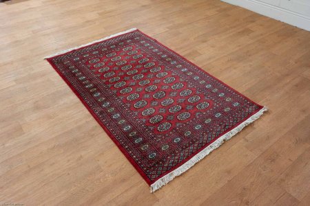 Hand-Knotted Bokhara Rug From Pakistan