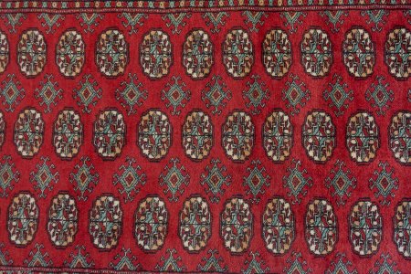 Hand-Knotted Bokhara Rug From Pakistan