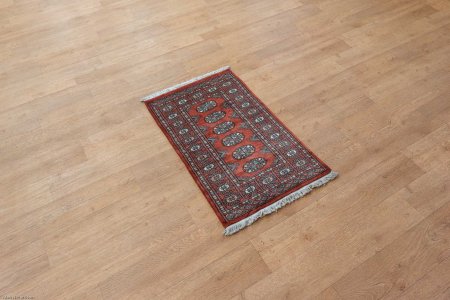 Hand-Knotted Bokhara Rug From Pakistan