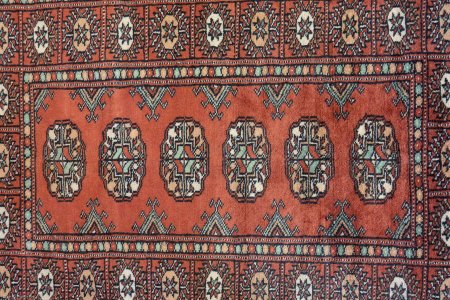 Hand-Knotted Bokhara Rug From Pakistan