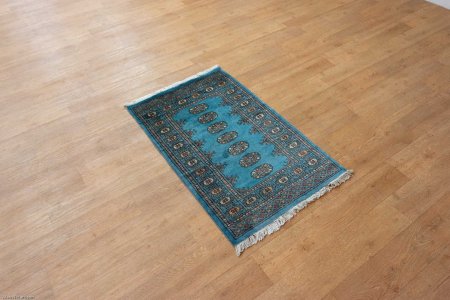 Hand-Knotted Bokhara Rug From Pakistan